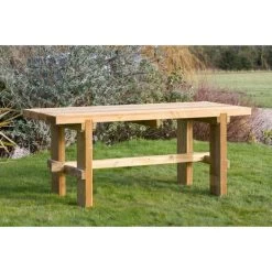 Zest 4 Leisure Rebecca Wooden Table & 2 Bench Set -Outdoor Garden Care 30165813 2