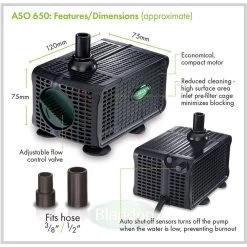 Blagdon 650 Auto Shut-Off Water Feature Pump -Outdoor Garden Care 5015368052559 3