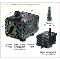 Blagdon 2000 Auto Shut-Off Water Feature Pump -Outdoor Garden Care 5015368052931 3