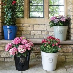 Woodlodge 50cm Blue Glazed Heritage Pot -Outdoor Garden Care 5021346424928 2