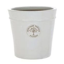 Woodlodge 27cm White / Cream Glazed Heritage Pot