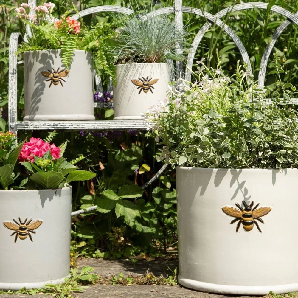 Woodlodge 29cm Wisteria Bee Cylinder Planter 3 Woodlodge 29cm Wisteria Bee Cylinder Planter
