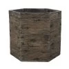 Woodlodge 34cm Driftwood Hexagon Resin Pot -Outdoor Garden Care 5021346440942