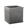 Woodlodge 27cm Black Regal Heritage Fibreclay Square Pot 2 Woodlodge 27cm Black Regal Heritage Fibreclay Square Pot -Outdoor Garden Care 5021346501803