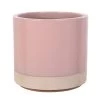 Woodlodge 38cm Pastel Pink Glazed Pot -Outdoor Garden Care 5021346501872