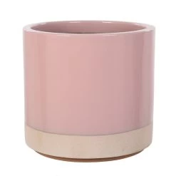 Woodlodge 38cm Pastel Pink Glazed Pot