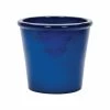 APTA 26cm Blue Saigon Glazed Cone Planter -Outdoor Garden Care 5022413588192