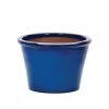 APTA 31cm Blue Saigon Glazed Bowl Planter -Outdoor Garden Care 5022413588246