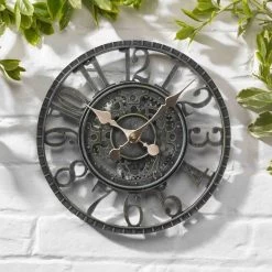 Outside In 12" Verdigris Newby Wall Clock 7 Outside In 12" Verdigris Newby Wall Clock -Outdoor Garden Care 5050642006415 3