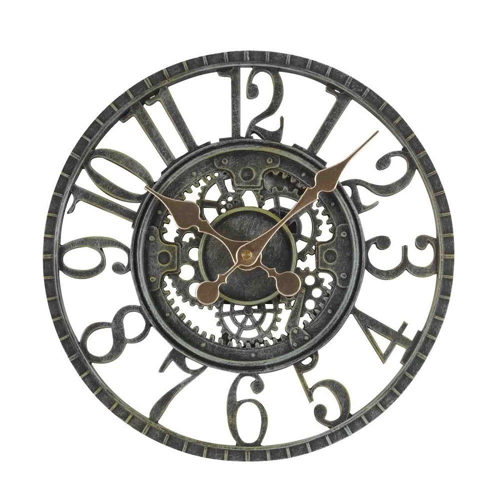 Outside In 12" Verdigris Newby Wall Clock 3 Outside In 12" Verdigris Newby Wall Clock
