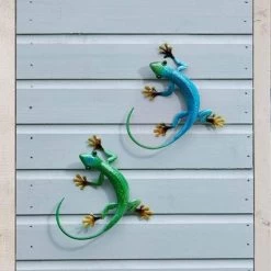 Flamboya 26cm Decorative Emerald Gecko Wall Hanger -Outdoor Garden Care 5050642020565 2