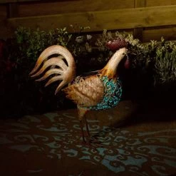 Smart Solar 45cm Metal Cockerel Silhouette -Outdoor Garden Care 5050642064132 3