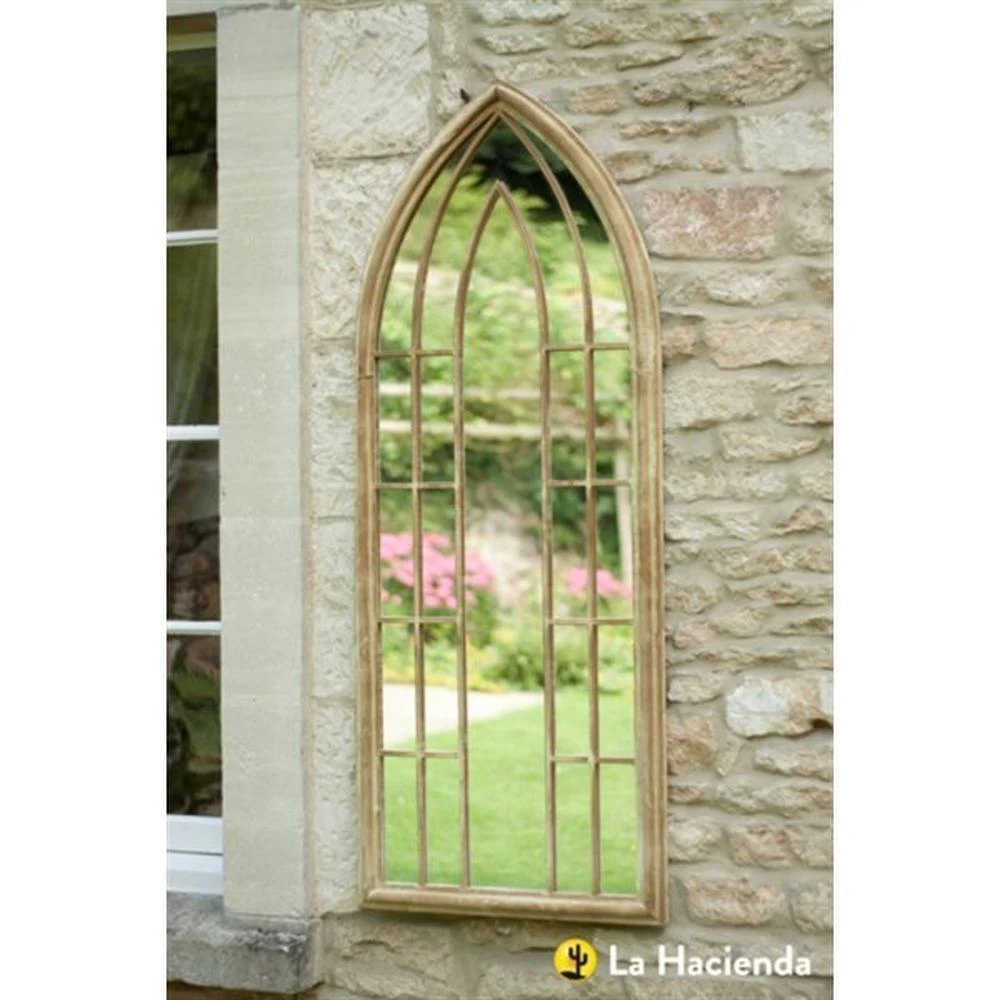 La Hacienda 153cm Large Arch Stone Effect Outdoor/Indoor Mirror 4 La Hacienda 153cm Large Arch Stone Effect Outdoor/Indoor Mirror - Image 2