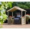 Woodshaw Hampton Wooden BBQ Shelter -Outdoor Garden Care 5055066420786