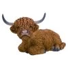 Vivid Arts 62cm Laying Highland Cattle - XRL-HLCL-B -Outdoor Garden Care 5055195035561