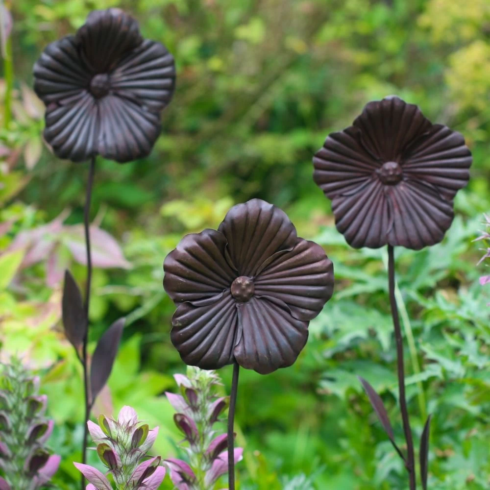 Wilstone 127cm Iron Poppy Flower Garden 5 Wilstone 127cm Iron Poppy Flower Garden - Image 3
