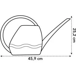 Elho 3.5 Litre Anthracite Aquarius Watering Can -Outdoor Garden Care 8711904303723 3