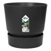 Elho 25cm Living Black Greenville Round Planter -Outdoor Garden Care 8711904332334 df055e58 a5de 4705 bd95 7ea4a9f988ae