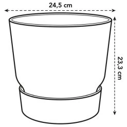 Elho 25cm Leaf Green Greenville Round Planter -Outdoor Garden Care 8711904332433 3