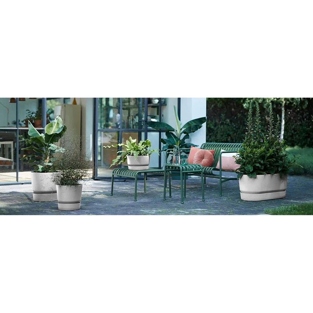 Elho 25cm Living Concrete Greenville Round Planter 6 Elho 25cm Living Concrete Greenville Round Planter - Image 4