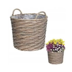 Koopman 39cm Wicker Basket Planter -Outdoor Garden Care 8719202993394 3